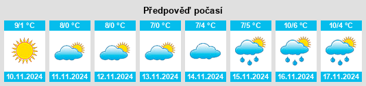 Weather outlook for the place Střelice na WeatherSunshine.com